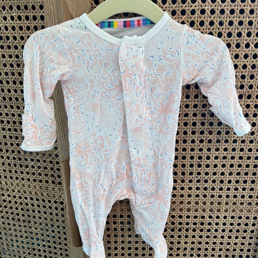 Magnetic Me Pink Paisley Baby Footed One-Piece